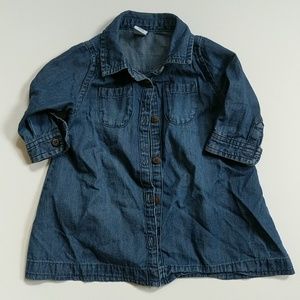 Baby girl's denim A-line dress